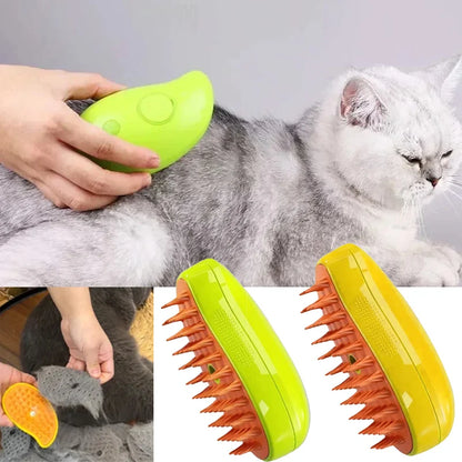 Spa Day at Home: Cat Steam Brush for Gentle Cleaning & Pampering