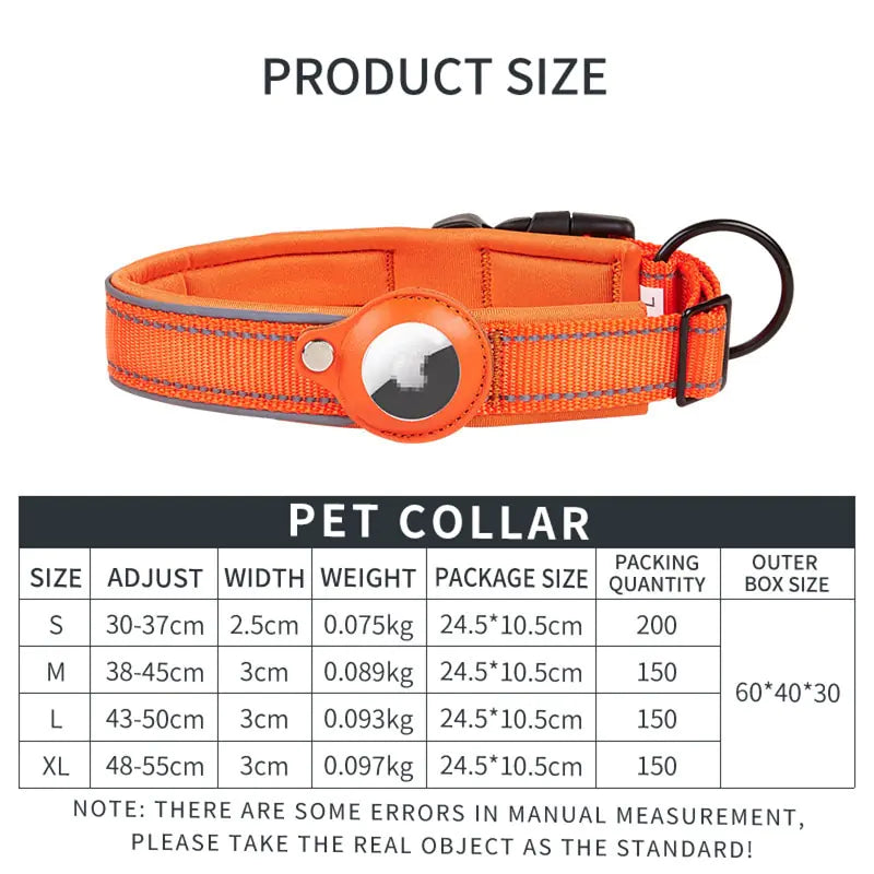 Secure & Durable Airtag Dog Collar: Built for Comfort & All-Day Adventures