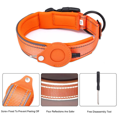 Secure & Durable Airtag Dog Collar: Built for Comfort & All-Day Adventures